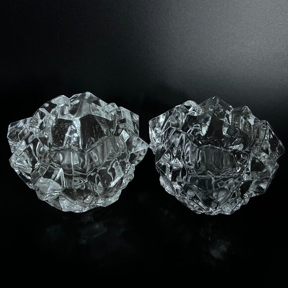 Goebel Bleikristall Ice Lead Crystal Candle Holder 70's Signed - Picture 2 of 9